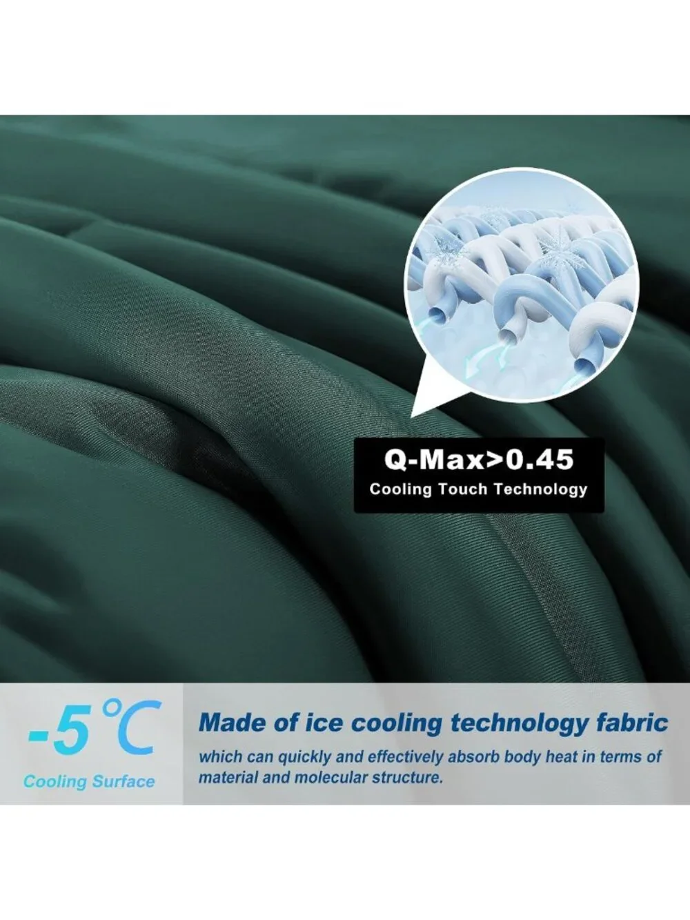 Cooling King Size Comforter - Double-Sided Quilted Blanket for Hot Sleepers